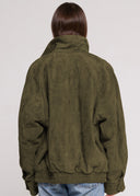 FIELD BOMBER IN SUEDE - GREEN