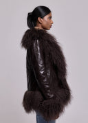 Mongolia Oil Leather Jacket – Dark Brown