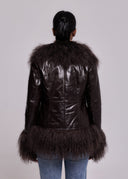 Mongolia Oil Leather Jacket – Dark Brown