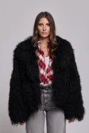 Mongolia shearling Coat black