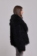 Mongolia shearling Coat black