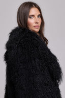 Mongolia shearling Coat black