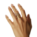 BI-COLOR FIVE-BAND RING 18