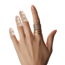 BI-COLOR SIX-BAND RING 18