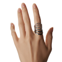 BI-COLOR SIX-BAND RING 18