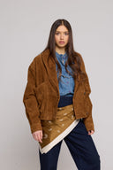 SHAWLCOLLAR Bomber in suede