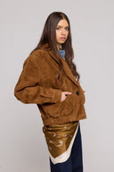 SHAWLCOLLAR Bomber in suede