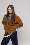 SHAWLCOLLAR Bomber in suede