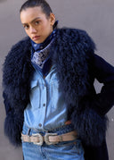 Coat Suede Mongolia shearling