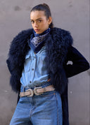 Coat Suede Mongolia shearling