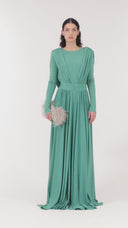 Flores leves de vestido longo